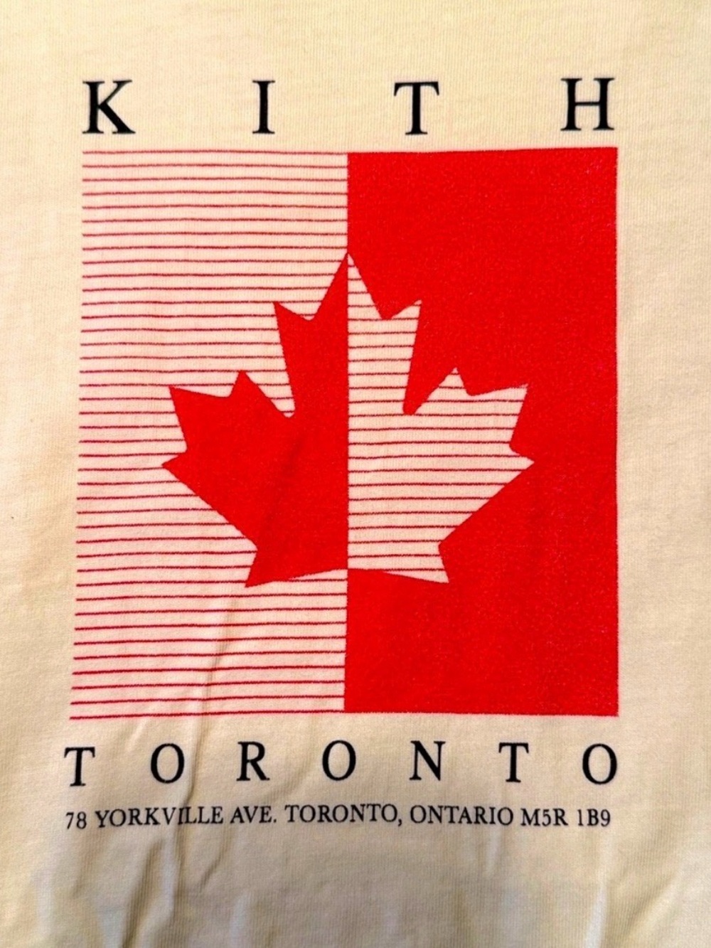 KITH Toronto Symmetry Vintage Tee Sandrift Cream T-Shirt Men’s Size S FW23